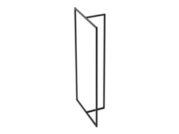 Cabide de Pé Hurdal em Aço em Forma de T 160X80X32Cm Preto [EN.CASA]
