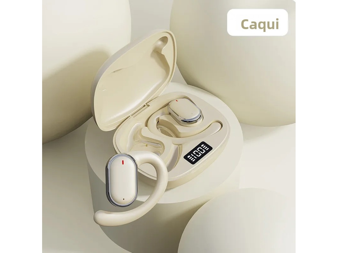 Fones de Ouvido Esportivos Sem Fio Bluetooth, com Microfone, Estéreo À Prova D'água e Controle de Volume. MDUG (cáqui)