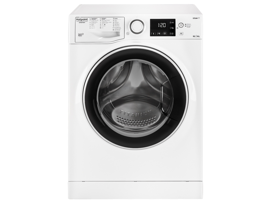 Máquina de Lavar e Secar Roupa HOTPOINT RDG 964348 WD V SPT (6/9 kg - 1400 rpm - Branco)