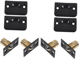 Shineofi Conjunto De 4-fechos Porta Bola Ajustáveis Com Placa Batente, Trava De Armário Robusta Em Aço Inoxidável