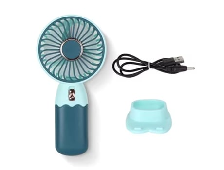 Ventilador Portátil E Recarregável Verde Onlike Silencioso E Compacto