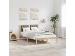 Vidaxl Estrutura Da Cama Cinzento-acastanhado 120 X 200 Cm