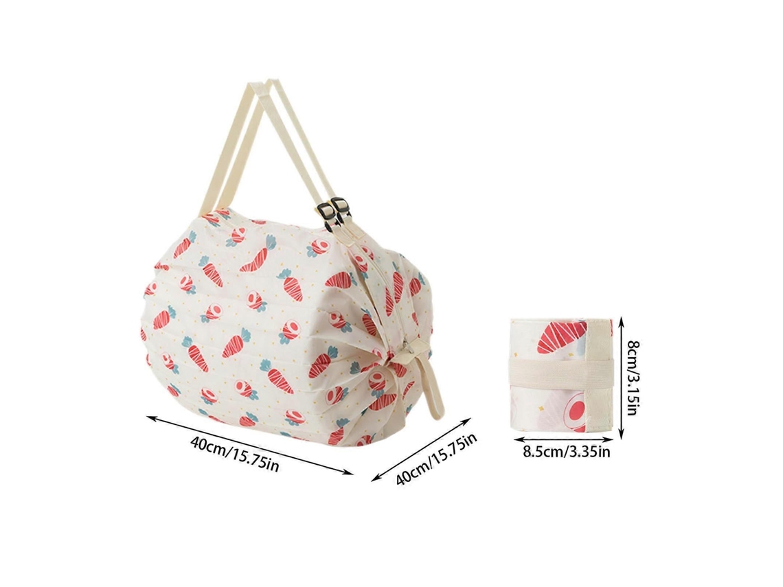 Sacolas de Compras Reutilizáveis, Dobráveis, para Armazenamento de Mantimentos, em Tecido Impermeável, Grandes, Resistentes e Duráveis. GOKOCO