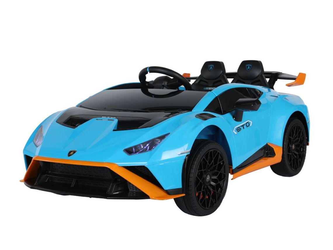 Carro Elétrico para Criança Lamborghini Sto 12v com Rodas Borracha, Assento em Pele e Controlo Remoto FUNTASTIC LAND