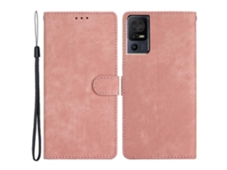 Capa De Couro Com Toque De Pele Para Tcl 40 Se, Capa Com Design Tipo Carteira E Alça De Pulso