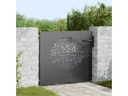 Vidaxl Portão De Jardim 85 X 100 Cm Preto Trancável