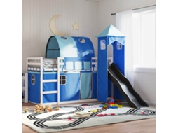 Beliche Com Escorrega E Cortinas 90x200 Cm Azul