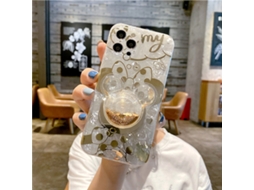 Compatível com Iphone e Suporte Brilhante para Celular, Capa Fofa Estampa do Meninas Mulheres AQUAFORGE
