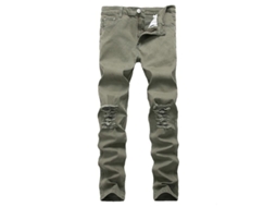 Calças Jeans Qiaoyinee Para Homem, Estilo Casual, Tamanho Médio, Comprimento Até Tornozelo, Tecido Denim, China Continental Militar