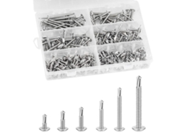 Conjunto De 200 Parafusos De Cabeça Panela Autoperfurantes Em Aço Inoxidável, Tamanhos M4.2* 50mm/38mm/30mm/25mm/19mm/13mm