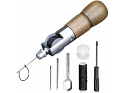 Conjunto de 7 Peças de Ferramentas para Costura em Couro, Kit de Ferramentas Manuais para Costura em Couro AQUAFORGE (173 Mm)