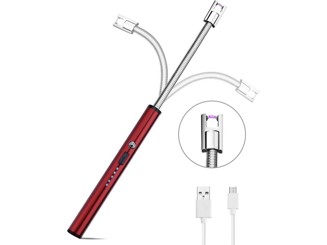 Encendedor de arco elétrico recarregável USB para velas, sem fio, à prova de vento e água | S/MARCA