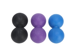 Bola de massagem miofascial de silicone multicolorida, portátil, para ioga e relaxamento muscular.