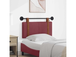 Vidaxl Cabeceira Suspensa Com Luz Led Vinho Vermelho Pu Antigo