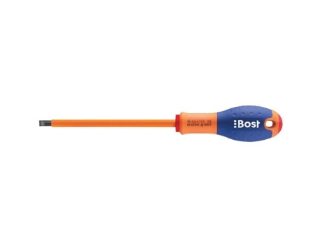 Chave de Fenda Elétrica BOST de Lâmina Plana 2 5X50X0 4Mm Proteção Elétrica Padrão Laranja