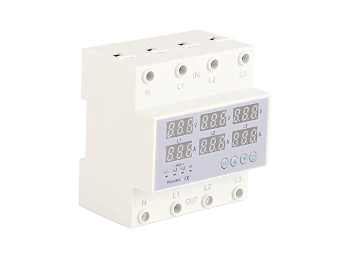 Medidor Ferroviário Trifásico 390 500 V 63 A Com Proteção Automática Contra Sobretensão E Sobrecorrente Zeuxo