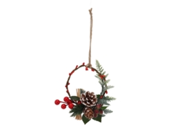 Guirlanda decorativa de Natal com pinha e fita para casa LAXISCREED