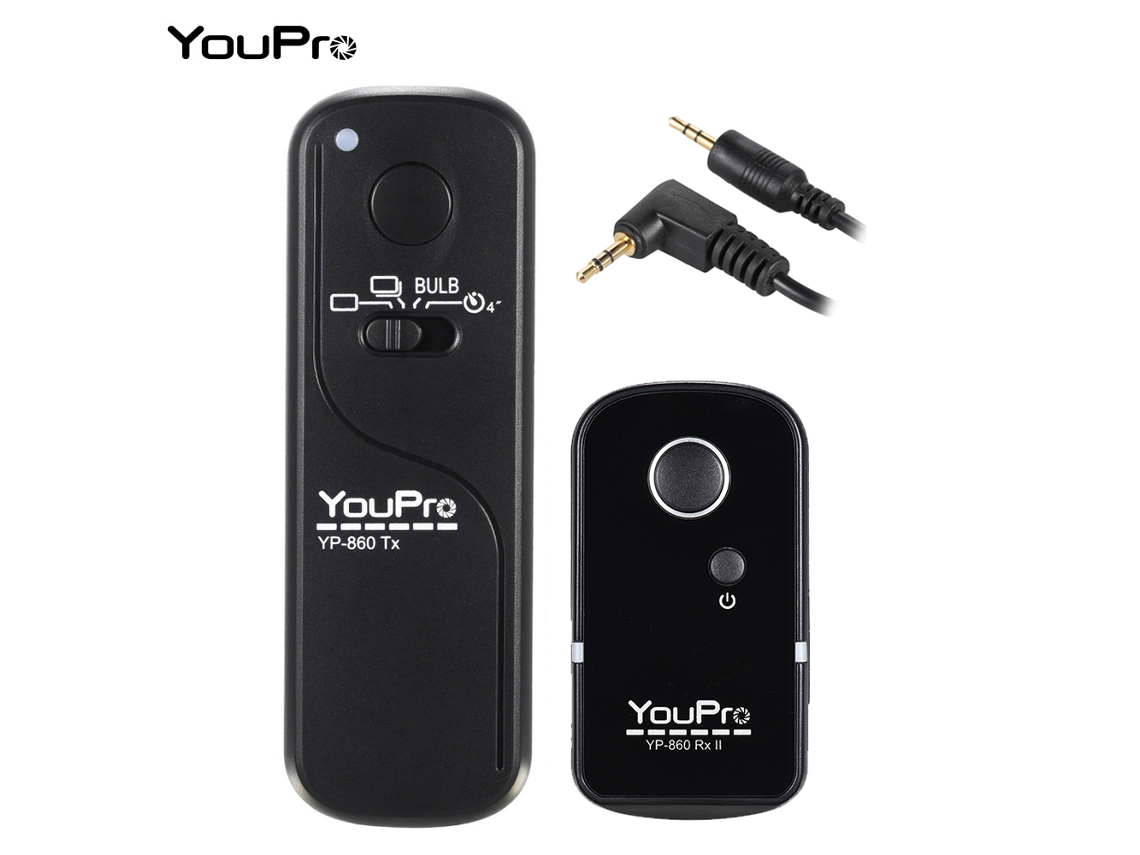 Controle Remoto Sem Fio Youpro Yp-860 E3 2.4g Para Canon Pentax Samsung Contax, 16 Canais, Disparo Atrasado E Bulb