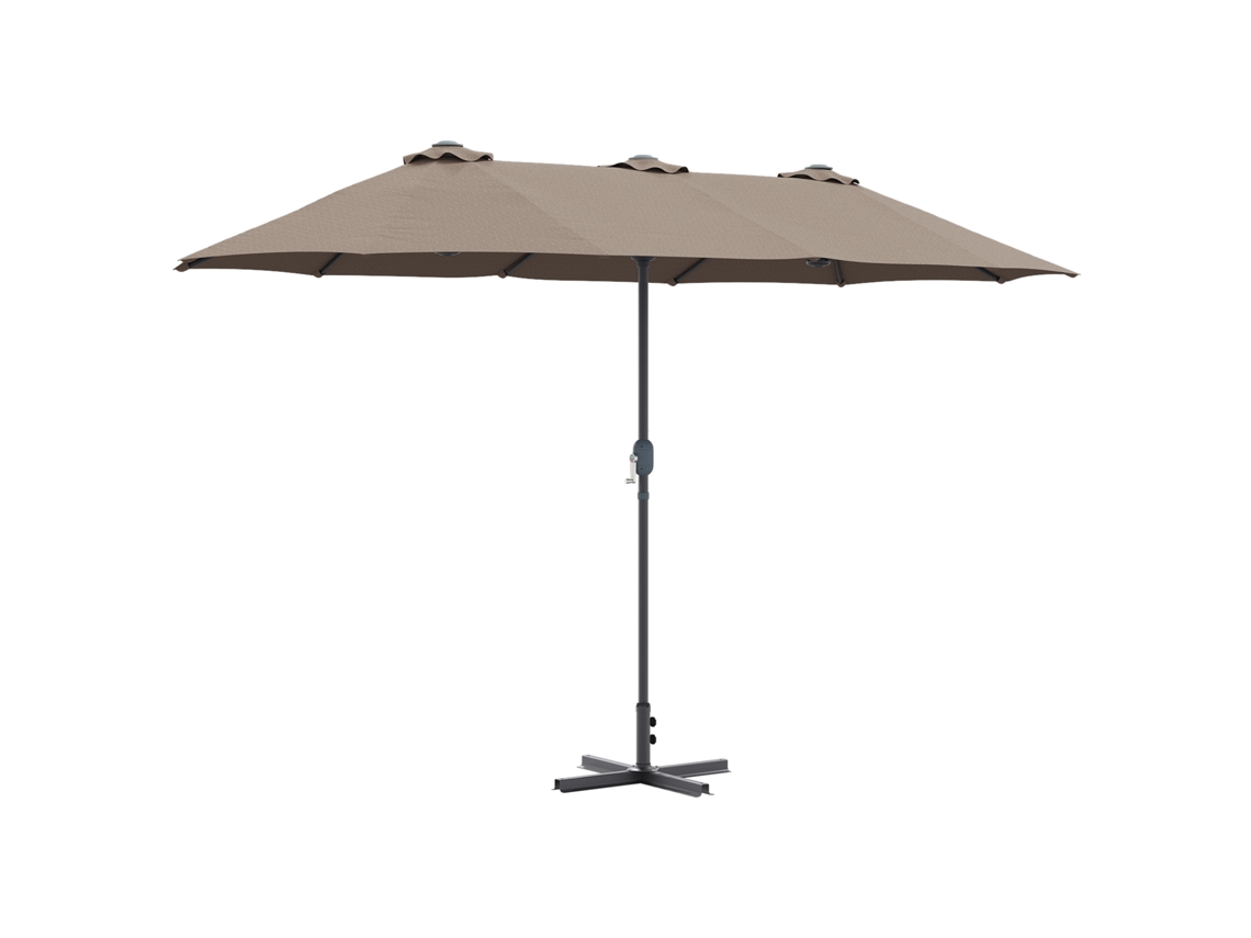 Guarda Sóis E Sombras Pra O Sol Vidaxl Castanho Acinzentado Aço Revestido A Pó (380x196x235 Cm)