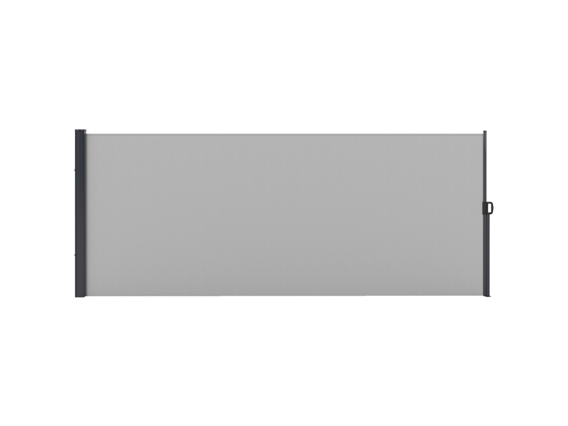 Tenda lateral retrátil 400x160 cm com alça, metal, alumínio e Poliéster cinza Claro BTFORUS