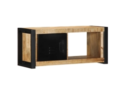 Vidaxl Móvel De Tv 80x30x35 Cm Madeira Mangueira Áspera Maciça