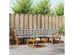 Vidaxl Conjunto De Sofás Para Exterior 6 Pcs Cinza Natural E Claro
