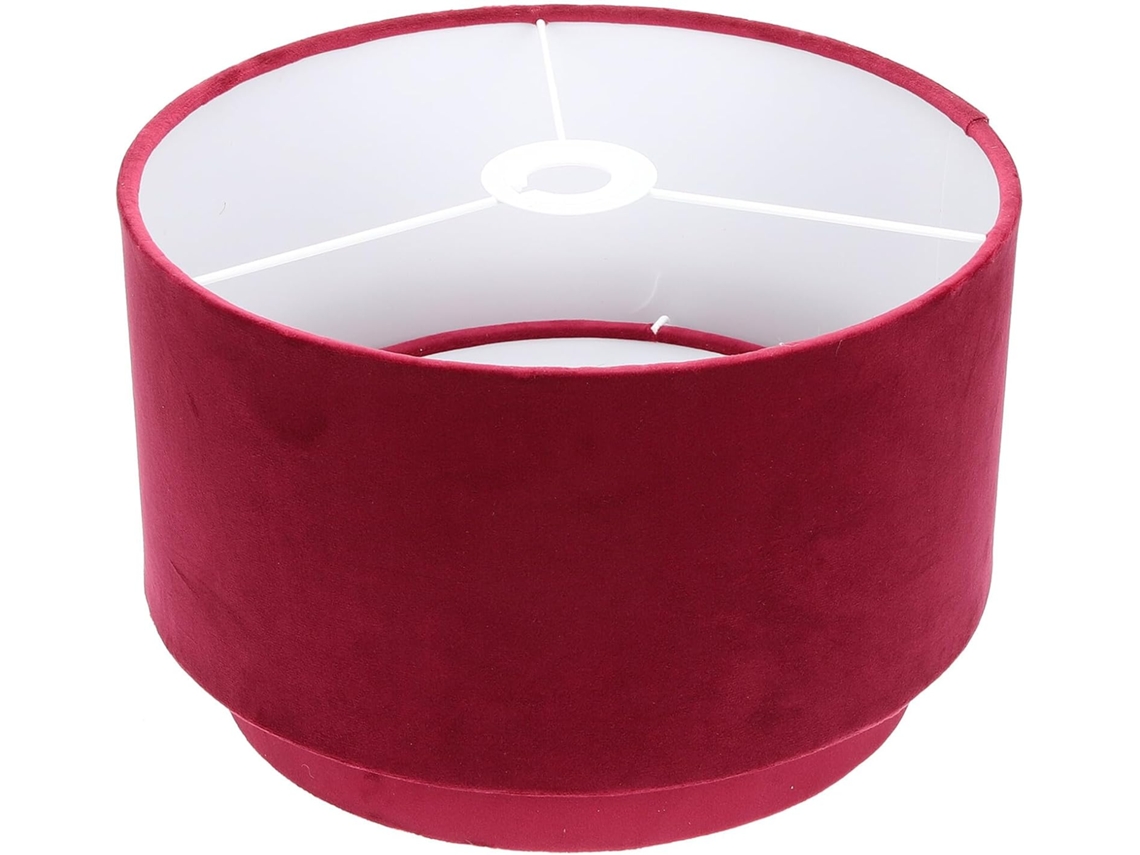 Abajur De Tecido Vermelho De Camada Dupla, 30 Cm, Para Pendurar, Soquetes E27 E E14, Em Formato De Tambor.