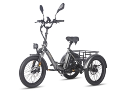 Triciclo Elétrico Fafrees F20 Mate Motor 500w Bateria 48v21ah Freio Hidráulico Pneus De 20 Polegadas Cinza