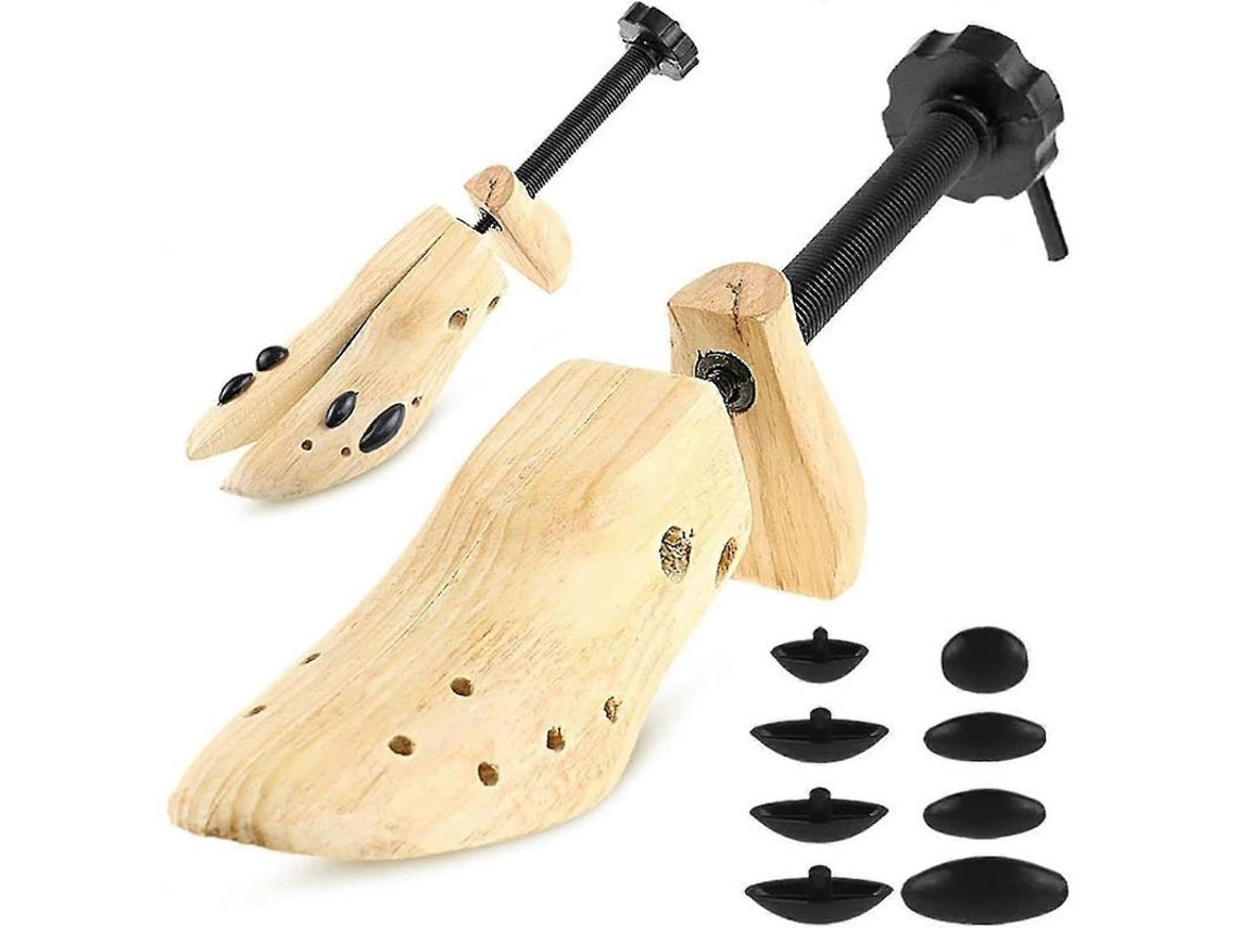 Tree de sapatos de madeira ajustável expansor e modelador premium para sapatos flachos e de salto alto 34-37 | S/MARCA