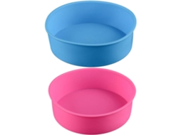Forma redonda de silicone de 20 cm (8 polegadas), antiaderente.