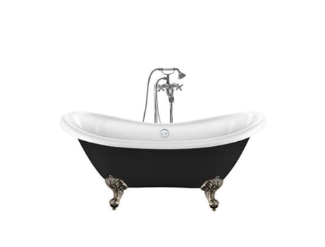 Banhista Com Pés Darlington Preto 175 Cm Pés Águia Bronze Envelhecido ROGIER & MOTHES