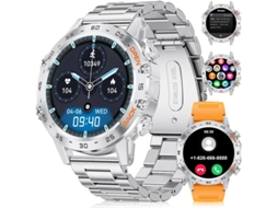 Smart Watch K52 com Talk/Call Monitor de Sono e Pedômetro Prata GODTVAGT