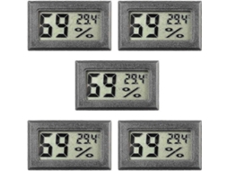 Pacote De 5 Mini Higrômetro Pequeno Termômetro Digital Higrômetro Monitor Lcd Interno-mxbc