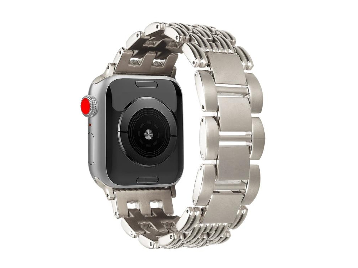 Bracelete para Apple Watch 46/49/45/44mm Aço Inoxidável com 5 Listras Starlight XIAOMOYU