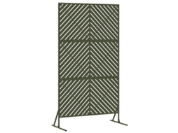 Conjunto 1 Protetor De Privacidade Vidaxl Verde-azeitona Aço (100 X 50 X 180 Cm)