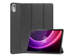 Capa De Couro Para Tablet Lenovo Tab P11 Gen 2 Custer Pure Color Com Suporte Triplo