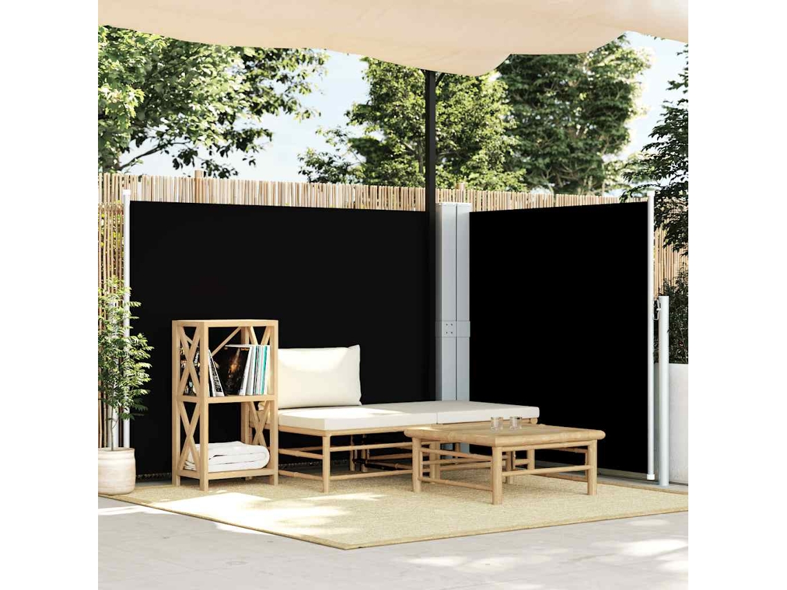 Vidaxl Toldo Lateral Retrátil 140x600 Cm Preto