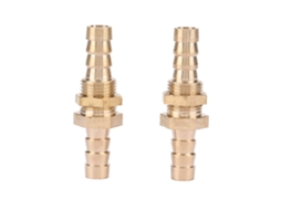 2 Peças Conector De Tubo De Latão Bulkhead Com Adaptador De Mangueira Barbón (10mm)