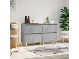 Vidaxl Aparadores 2 Pcs 60x35x70 Cm Derivados De Madeira Cinza Cimento