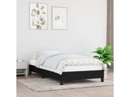 Estrutura De Cama Sem Colchão 90x190 Cm Tecido Preto