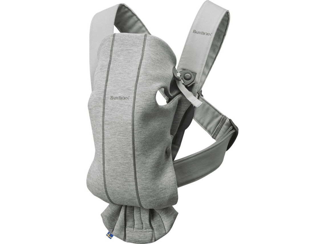 Porta Bebé BABYBJÖRN Mini Jersey 3D Cinza Claro