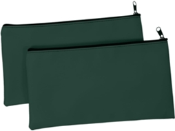 Conjunto De 2 Porta Recibos Em Couro Pu Com Zíper Para Guardar Dinheiro E Recibos, Multiuso Para Dep Gokoco