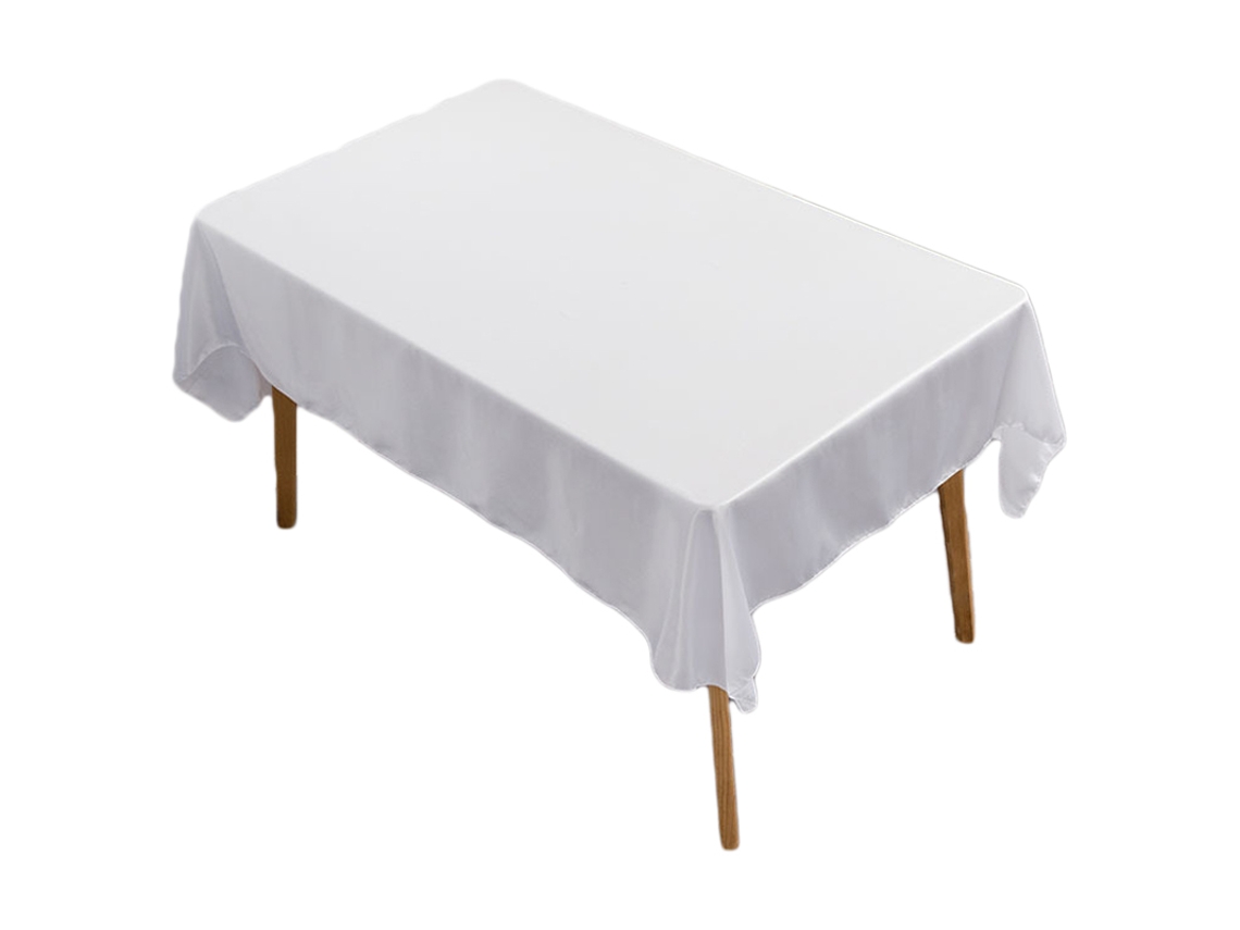 Lençol de Mesa Retangular Branco 145x305cm para Festas e Restaurantes