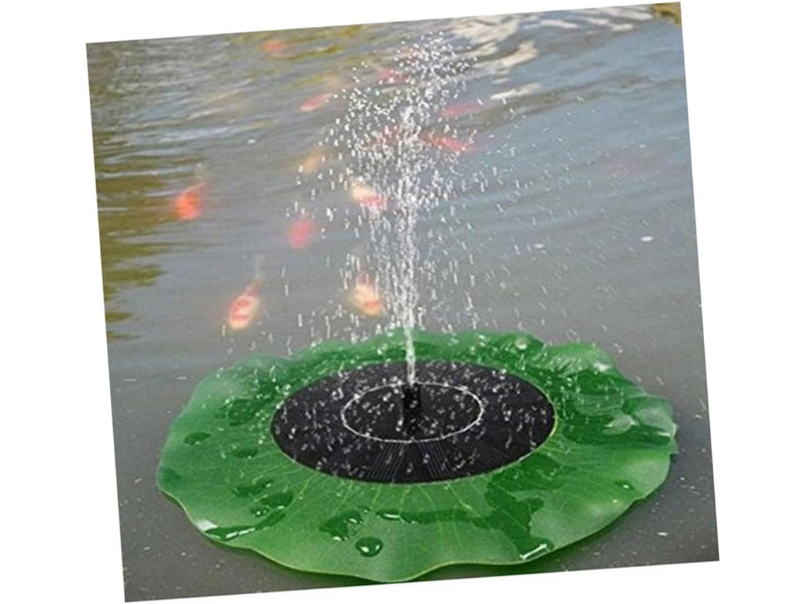Fonte Solar Para Lago Em Formato De Folha De Lótus, 7v 1,4w, 200l/h | Vidro Temperado E