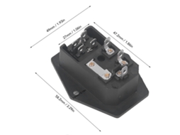 Conector Macho 6pcs Com Fuse 10a Ac250v 3pino