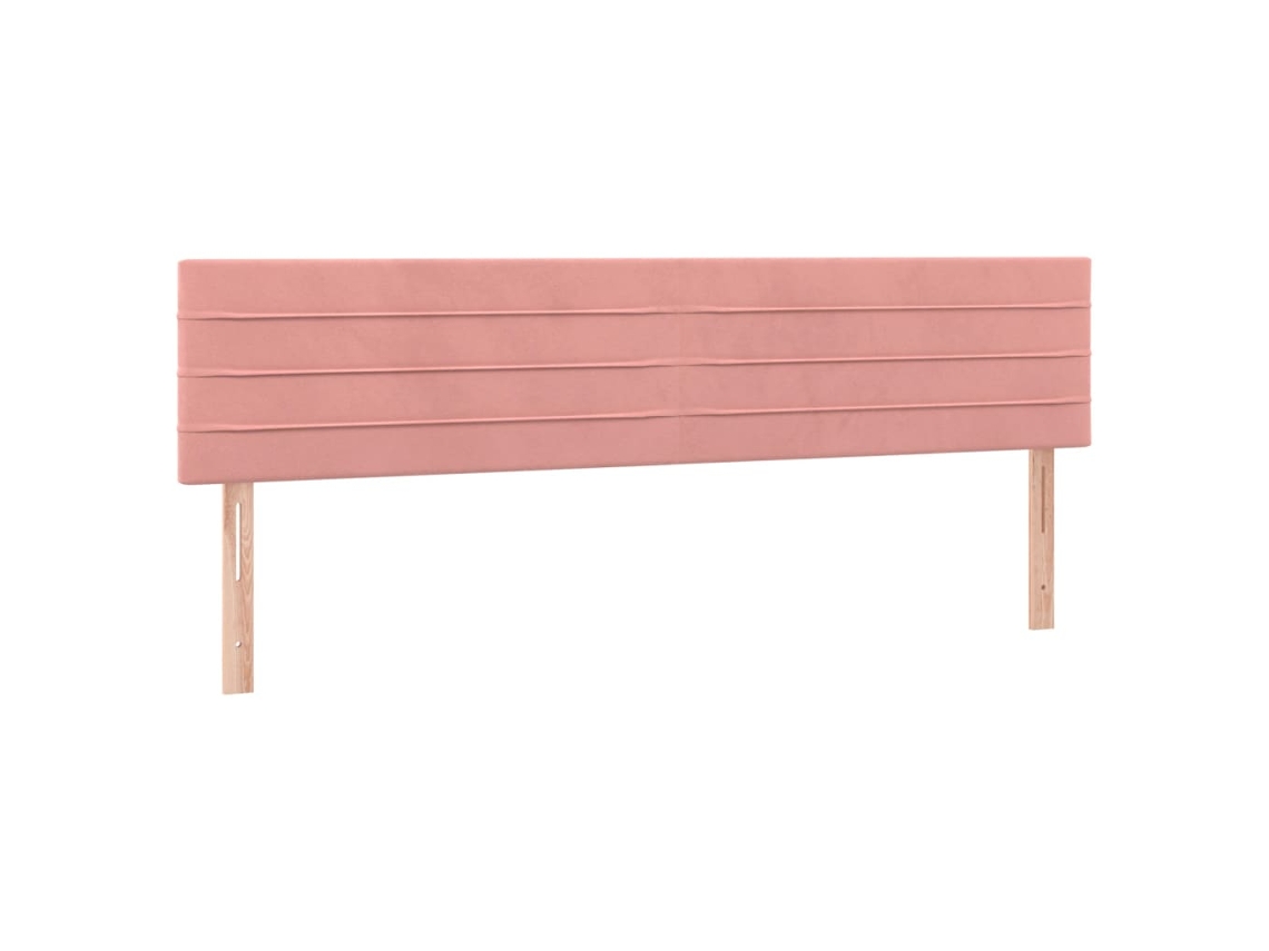 Conjunto 1 Cabeceira Vidaxl Cor-de-rosa Veludo (160 X 5 X 88 Cm)