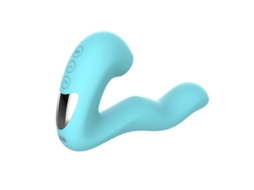 Vibrador De Suco 2 Em 1 Com 10 Modos De Vibrao Para Mulheres (azul)