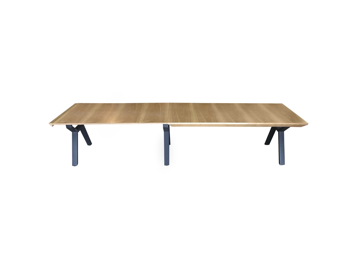 Mesa Jantar Home Esprit Castanho Preto Metal Madeira Mdf 200 X 100 X 75 Cm