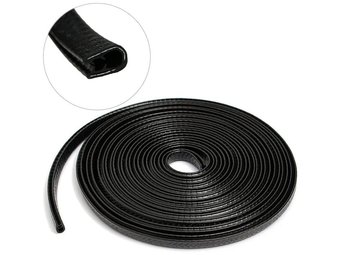 Protetor de Bordas de Porta de Carro 4m, Borracha Metal | S/MARCA