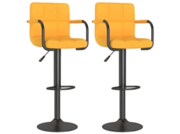 Bar Stool, Bar Stools Vidaxl Amarelo Tecido (n/a)
